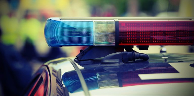 A stock image of a police vehicle light bar.