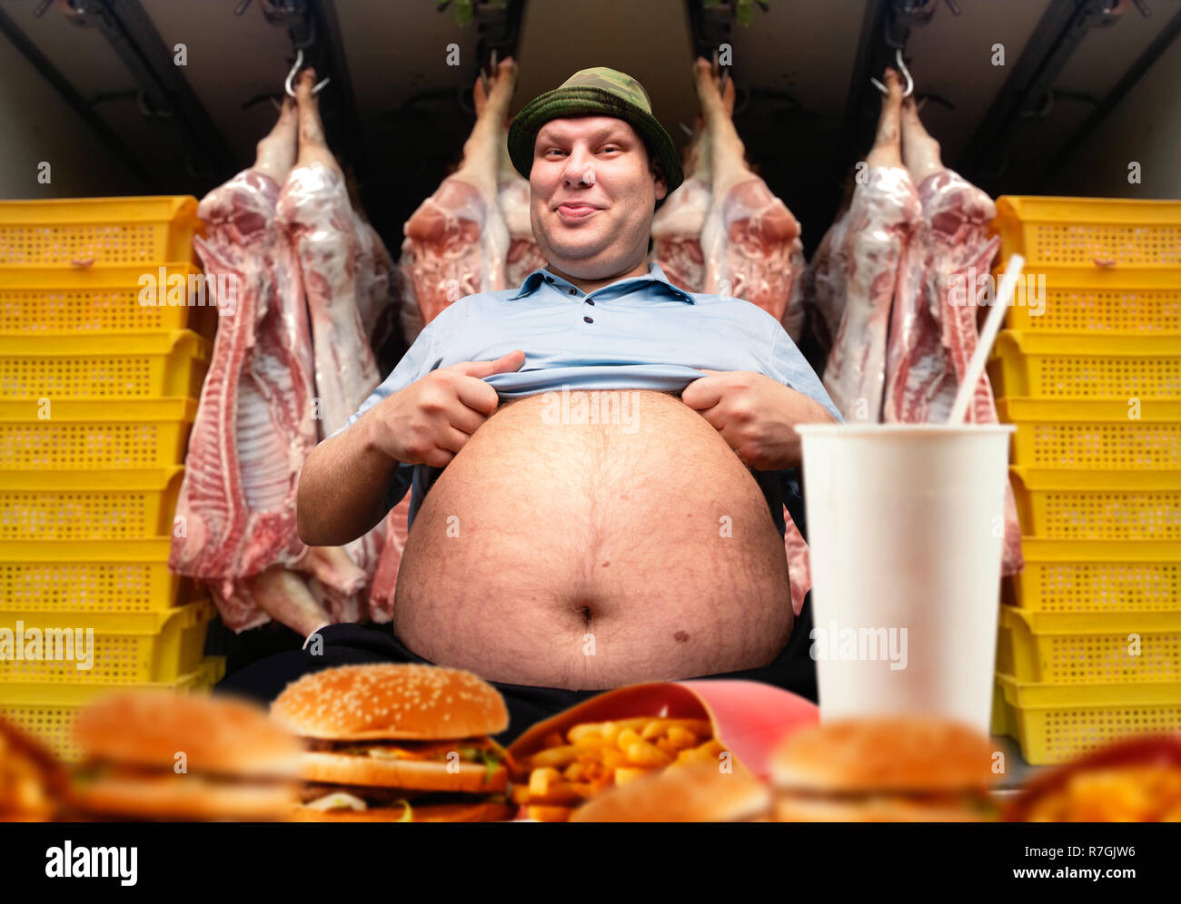 happy-fat-man-and-fast-food-pork-carcasses-on-background-overweight-people-burgers-eating-R7GJW6.jpg